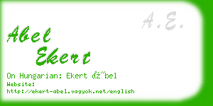 abel ekert business card